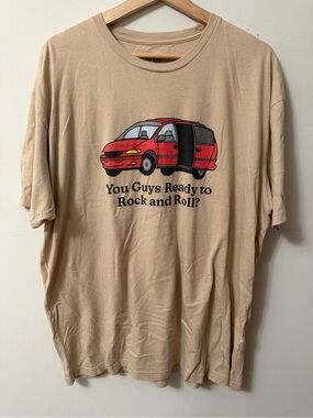 Middle Class Fancy Graphic Tee with Red Van “You Guys Ready to Rock and Roll?”